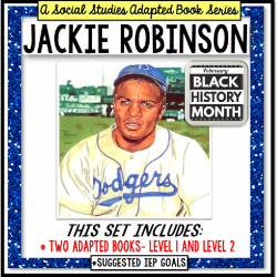 JACKIE ROBINSON Black History Month ADAPTED BOOK for Special Education